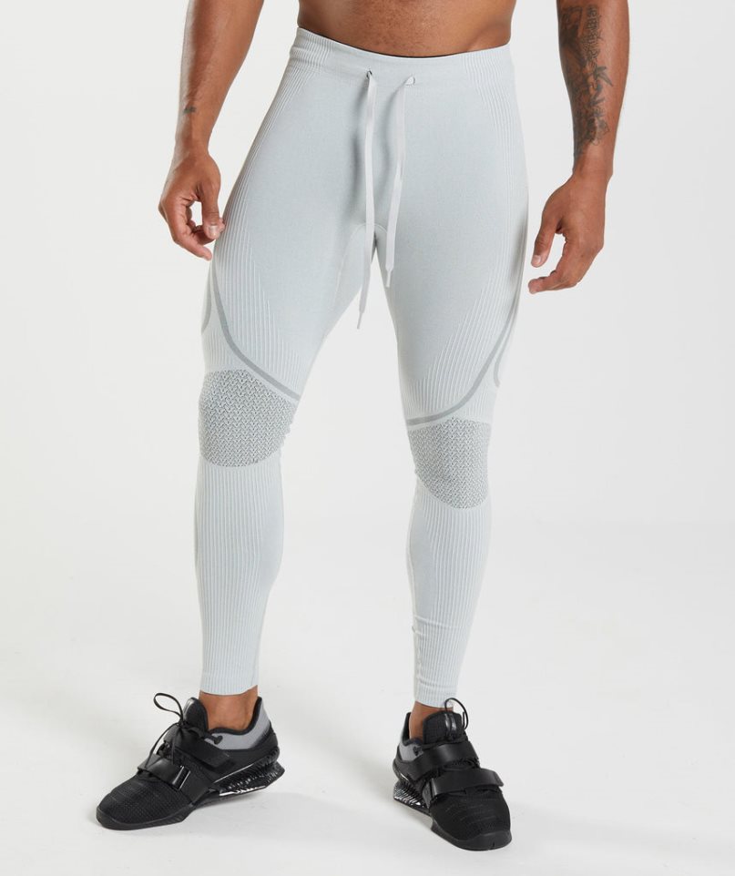 Men\'s Gymshark 315 Seamless Leggings Light Grey | CA NA176D